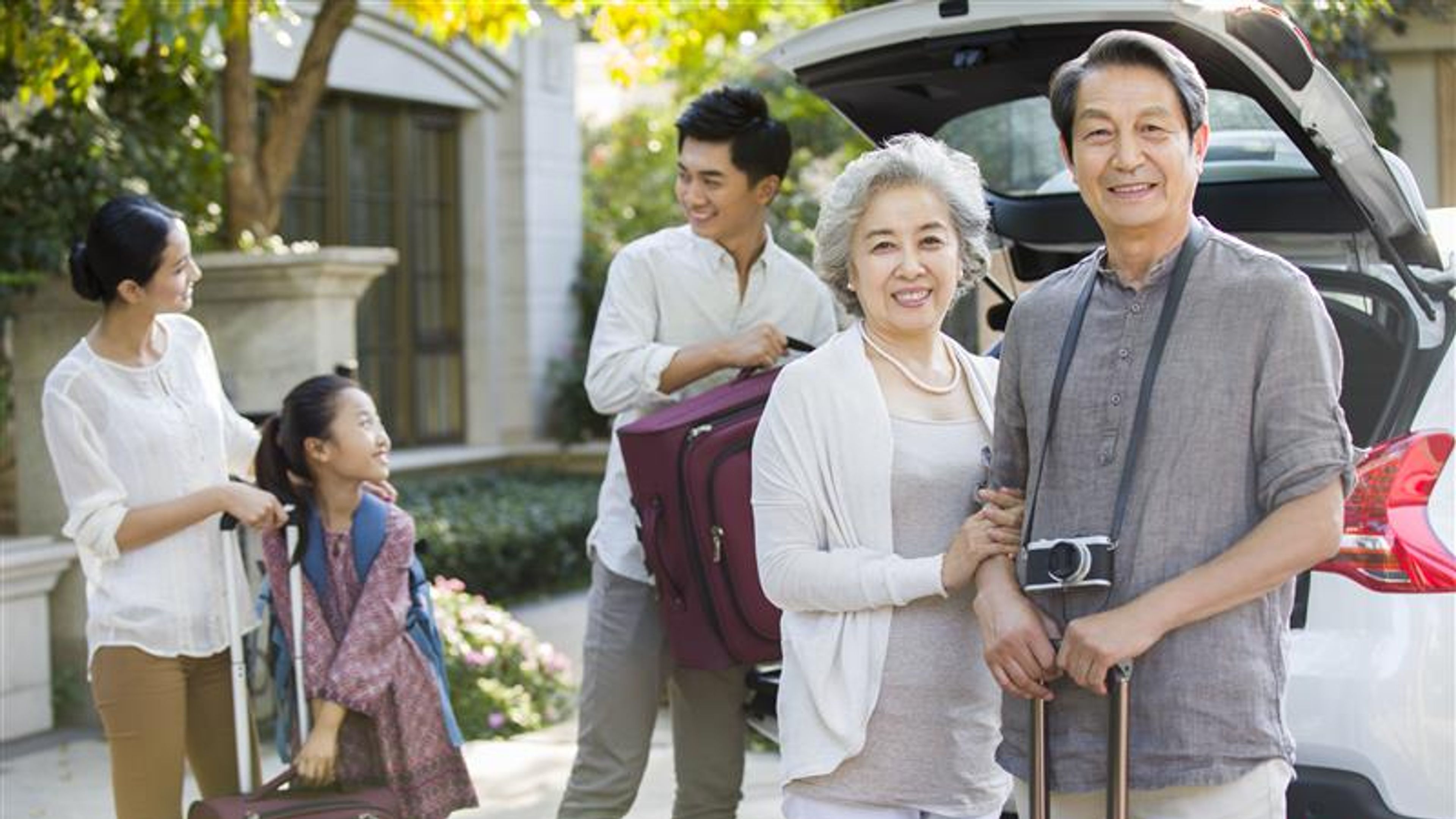 A family is going for a trip
