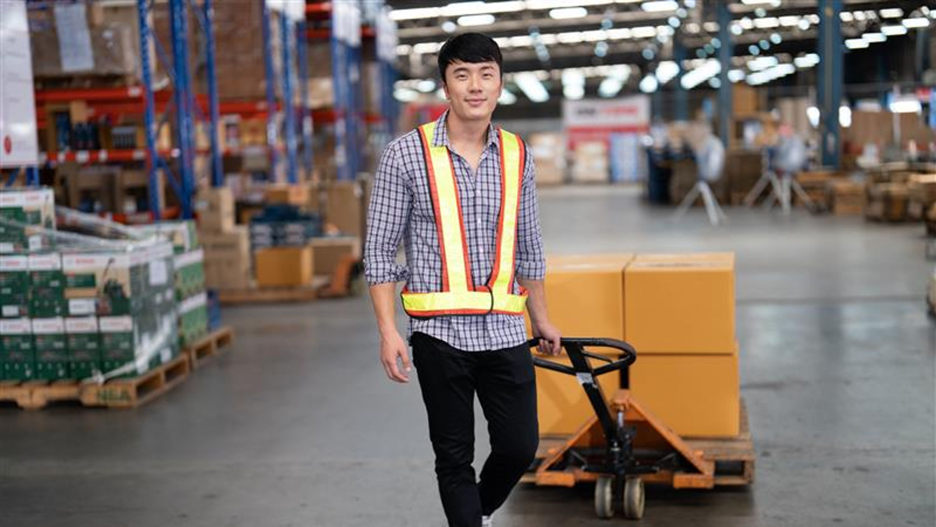 Image of a warehouse worker 