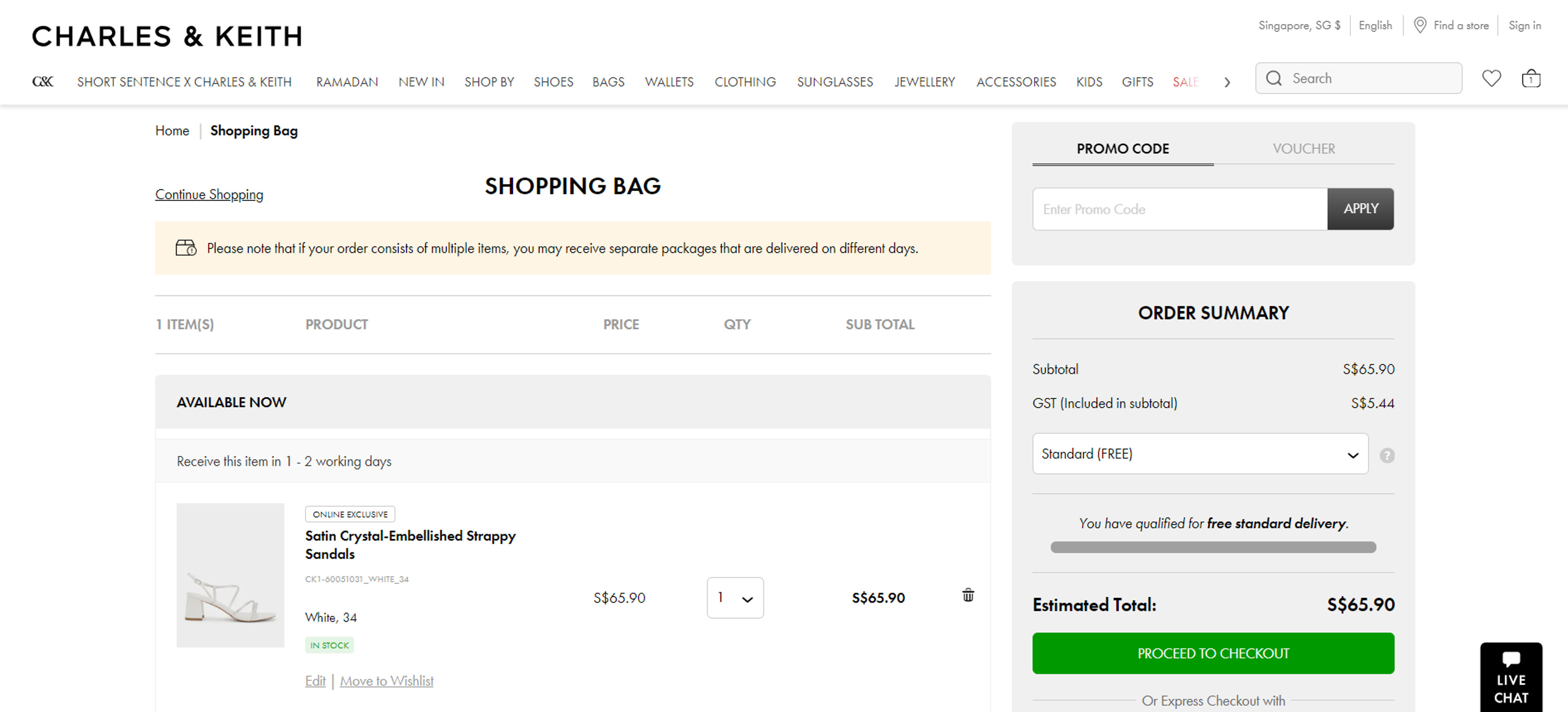 How to use coupon for Charles & Keith