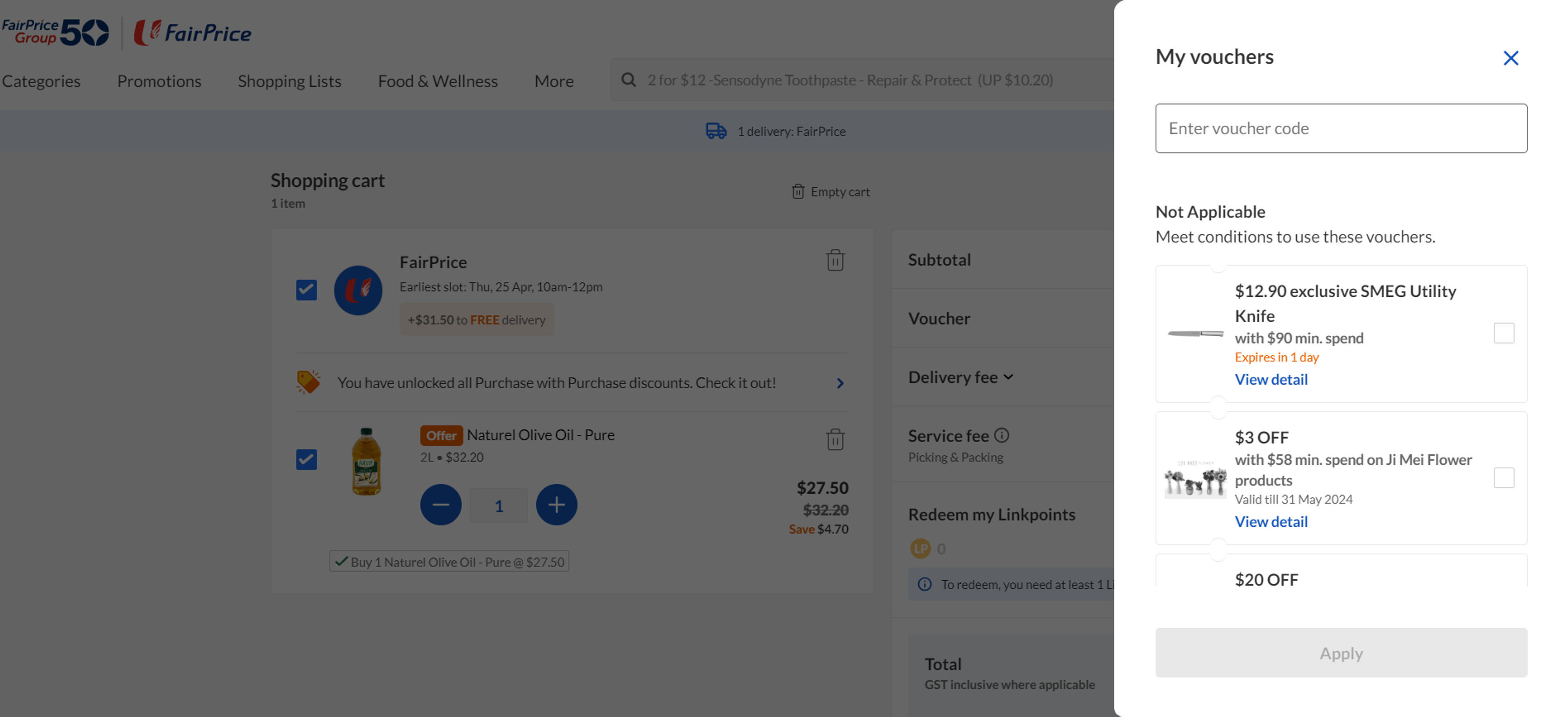 How to use coupon for Fairprice
