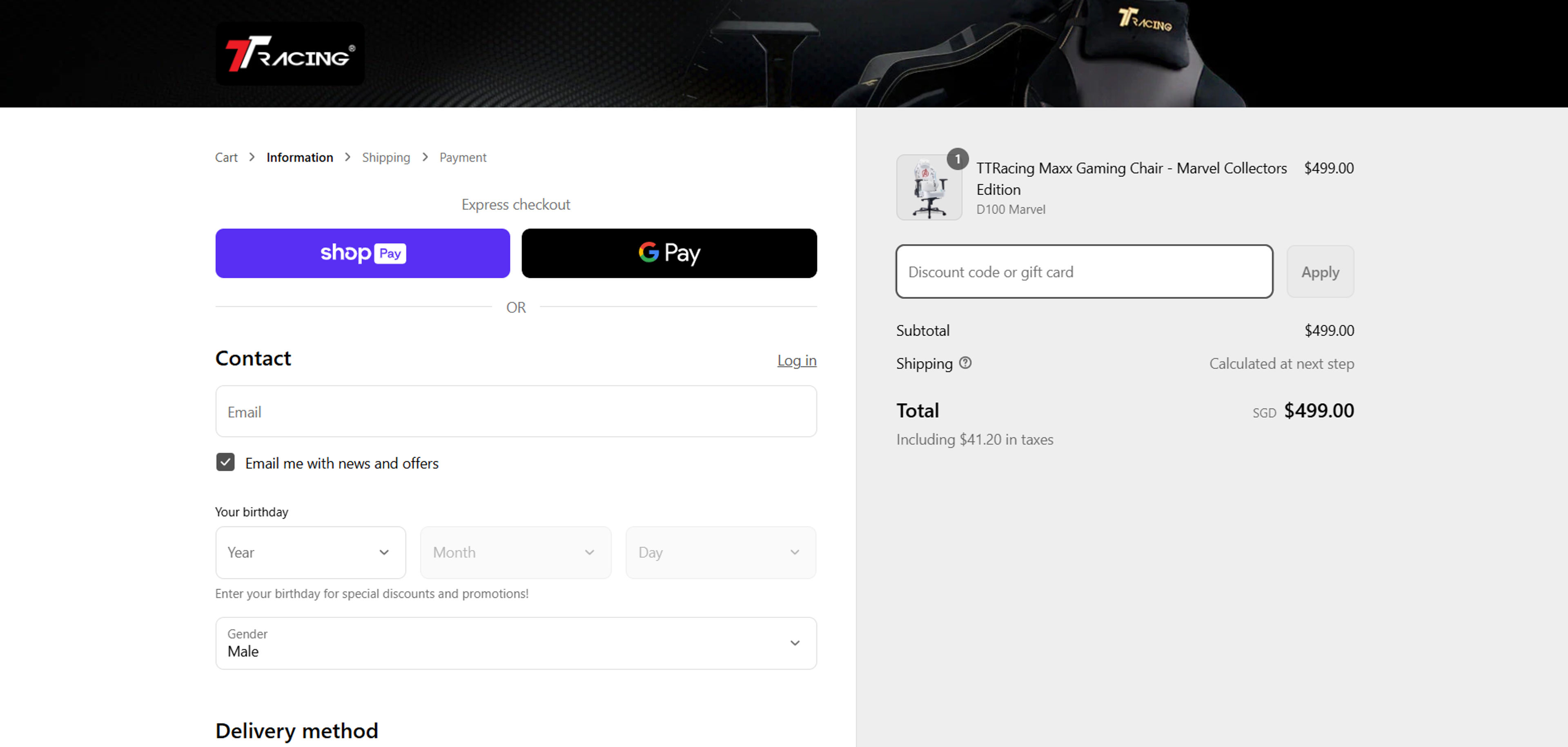 How to use coupon for TTRacing